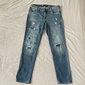 Kut from the Kloth Blue Distressed Straight Leg Jeans